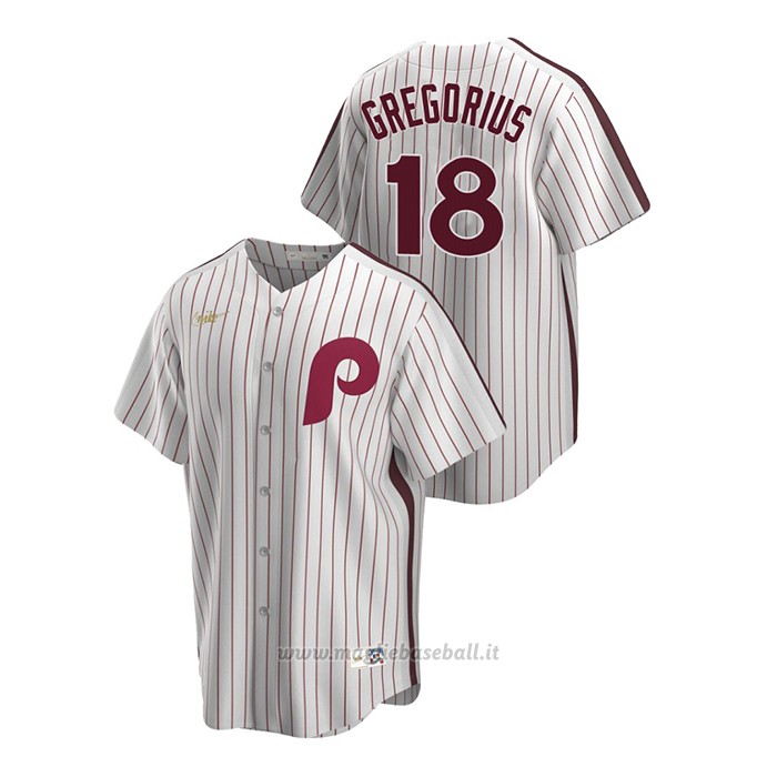 Maglia Baseball Uomo Philadelphia Phillies Didi Gregorius Cooperstown Collection Primera Bianco